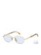 David Beckham Unisex Sunglasses with Brown Tartaruga Metal Frame and Gold Lens DB 1196/S T5U/QZ