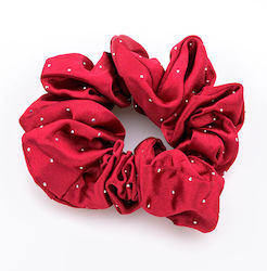Elegant Satin Hair Scrunchies Decorated With Rh...