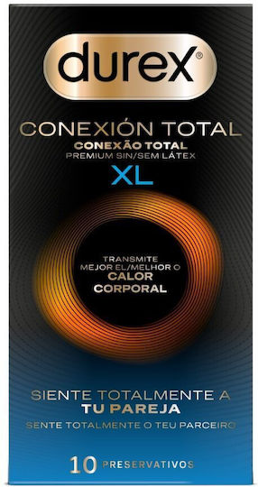 Durex Condoms Total Connection 10pcs for Large Sizes Thin for Natural Feeling Natural