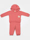 Kids Sweatpants Set Pink Coral