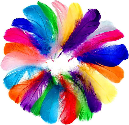 Set 500 Pene Decorativ Colorate 8-12 Cm Creații DIY Pene de Gâscă Naturale Ornamente Decor Proiecte Creative