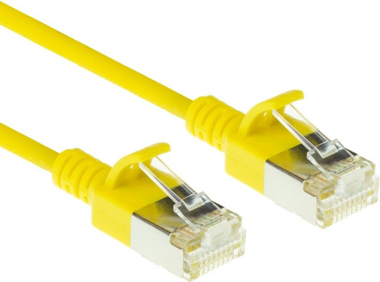 Act U/FTP (STP) Cat.6a (Gigabit) Καλώδιο Δικτύου Ethernet 0.5m Κίτρινο