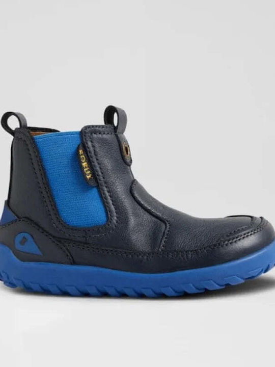 Iwalk Ανατομικά Δερμάτινα Παιδικά Μποτάκια Navy Μπλε
