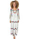 Summer Maxi Dress White Yellow