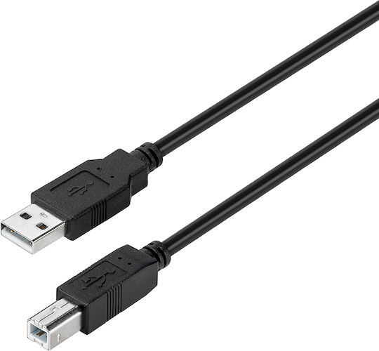 LOGIK USB 2.0 Cable USB-A male - USB-B male Ασημί 1.8m