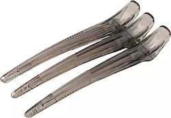 Kika Hair Styling Clips Σετ Κλιπ Μαλλιών Ημιδιάφανα Γκρι 3τεμ
