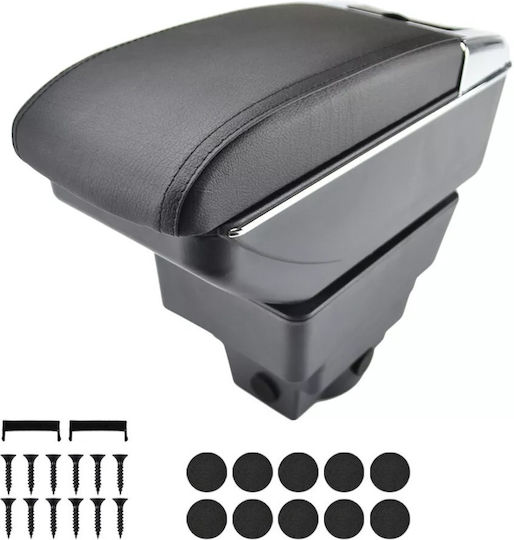 Car Leather Armrest for Opel Astra 2009–2018 Black
