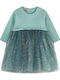 Kinderkleid Langärmelig Tüll Pink