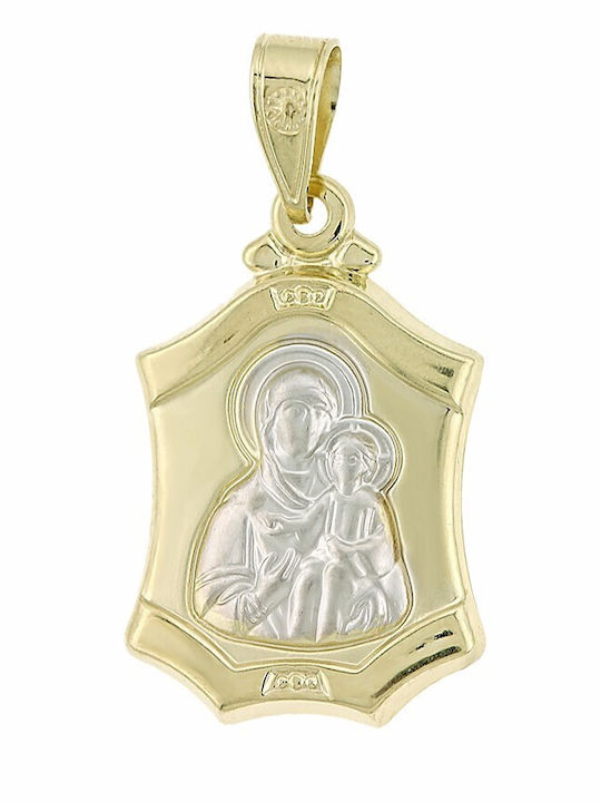 Senzio Belibasakis Virgin Mary Talisman Charm in White Gold 9K
