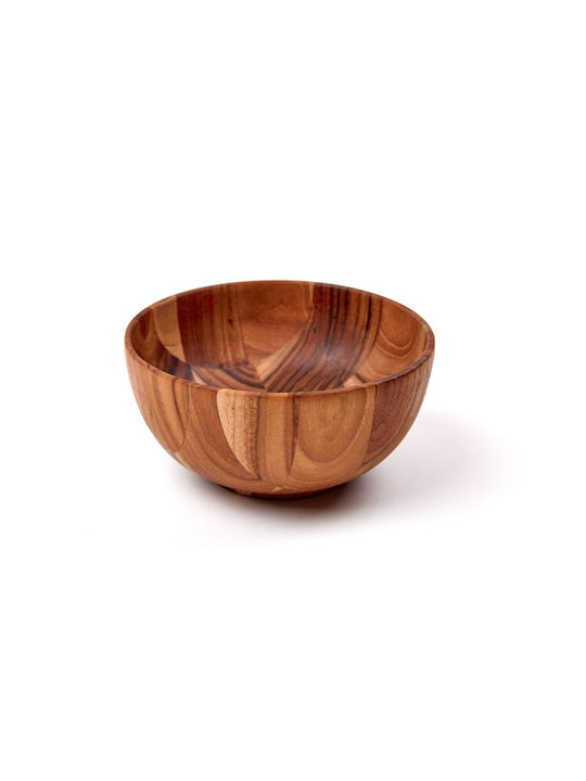 Teak Wonder Купа за сервиране Кръгла Дърво с диаметър 15бр