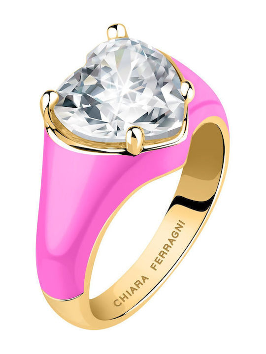 Chiara Ferragni Ring with Zircon Gold Plated