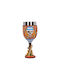 Nemesis Now Glas Wasser aus Edelstahl in Orange Farbe Kelch mit Strohhalm