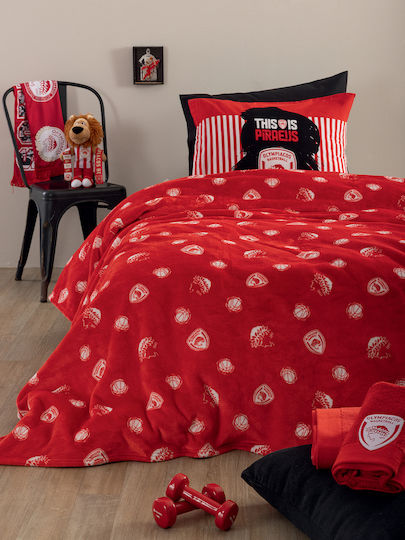 Palamaiki Blanket Fleece Olympiacos Bl 160x220cm