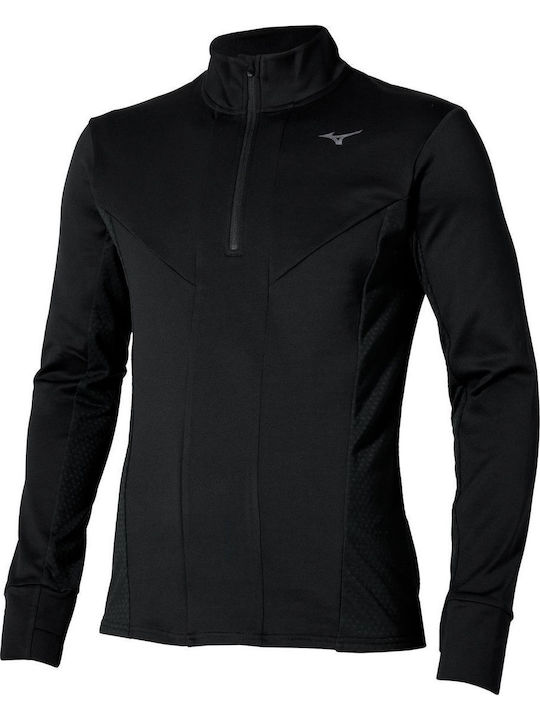 Mizuno Sportliche Langarmbluse Black