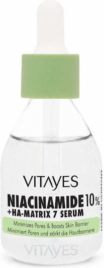Vitayes Niacinamide 10% & Hyaluronic Acid Moisturizing Serum Face with Niacinamide & Hyaluronic Acid for Firming 30ml