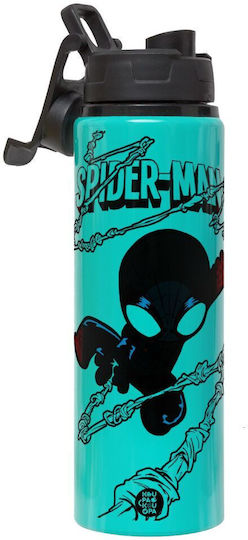Koupakoupa Metall Kinderflasche Spiderman Aluminium mit Schraubverschluss Auslaufsicher 850ml