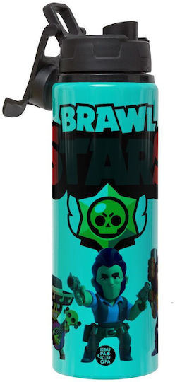 Koupakoupa Desert Детска Бутилка За Вода Brawl Stars От Алуминий С Винтова Капачка Non Spill Тюркоазен 850мл