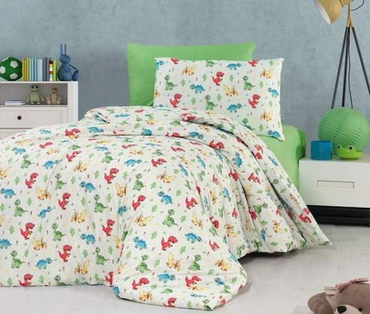 MayHome Kids Duvet Set Single with Pillowcase Green 160x240cm