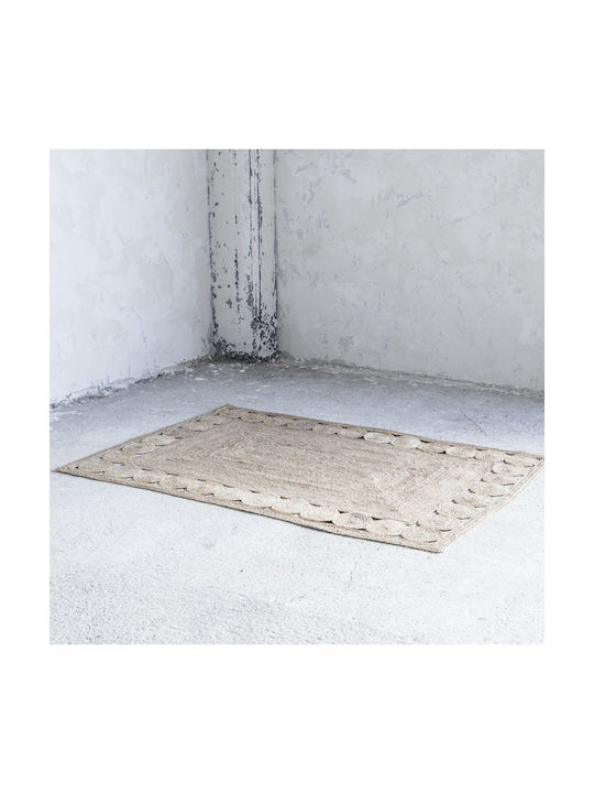 Nima Lentino Teppich Rechteckig Synthetisch,Polyester/Cotton/Leather Beige