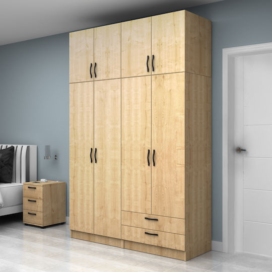 Четири врати Плъзгащи се с таванско помещение Vivian 160x51.8x240см Natural Beech Четири врати Плъзгащи се с таванско помещение Vivian 160x51.8x240см Natural Beech