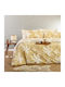Melinen Set Cearșafuri Dublu cu Elastic 150x200+32cm. Giulia Ochre 4buc