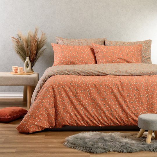 Melinen Set Super dublu 4buc 160x200+32cm cu Elastic Cesare Apricot Melinen Set Super dublu 4buc 160x200+32cm cu Elastic Cesare Apricot