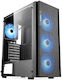 Segotep Axe 5 Gaming Midi-Turm Computergehäuse mit Seitenfenster Schwarz