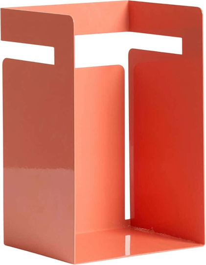 Βιβλιοστάτης Cube 438ctf1306 18x15,5x19cm Salmon Hanah Home Μέταλλο
