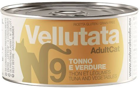 Natural Code Wet Food for Adult Cats in Can with Tuna and Vegetables Gluten Free 85gr