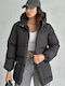 Damen Puffer Jacke für Winter Black