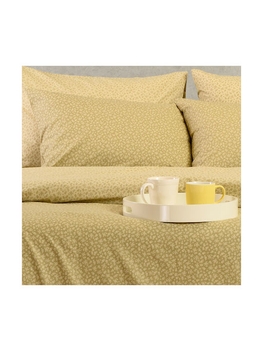 Melinen Samuele Σετ Μαξιλαροθήκες με Φάσα Olive/beige 50x70εκ.