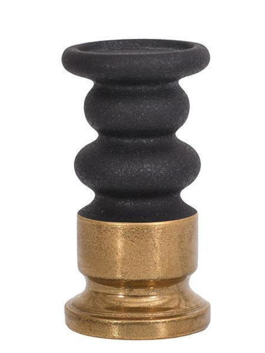 Fylliana Fl0411 Candle Holder Ceramic in Black Color 12x23x12cm 1pcs