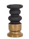 Fylliana Fl0411 Candle Holder Ceramic in Black Color 12x23x12cm 1pcs