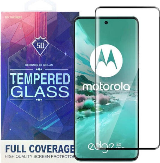 5D Full Glue Full Face Tempered Glass Μαύρο (Motorola Edge 40)