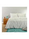 Melinen Sheet Sets Queen 235x270cm. Leo Aqua/grey 4pcs