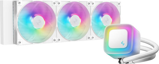 Deepcool LE360 WH v2 AIO CPU Liquid Cooling With 3 120mm Fans And ARGB Lighting White