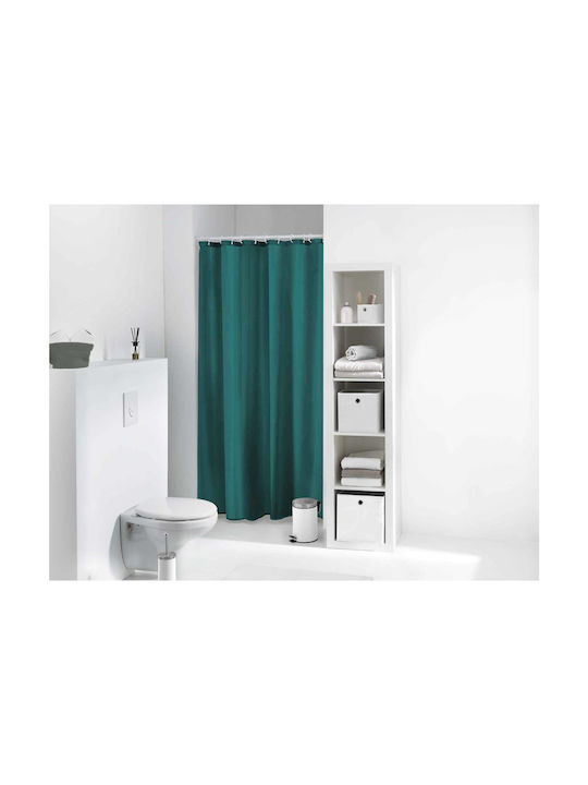 Douceur d'Intérieur Κουρτίνα Μπάνιου Υφασμάτινη 180x200cm Blue/emerald