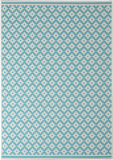 Royal Carpet Flox 722 Χαλί Διάδρομος Καλοκαιρινό Ψάθινο Light Blue 67x240cm