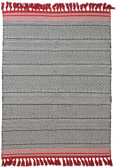 Royal Carpet Estelle Bossa Nova Χειροποίητο Βαμβακερό με Κρόσια 160x230cm Red-grey