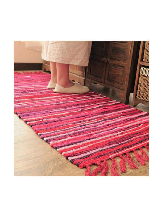 Sidirela Fiesta Βαμβακερό με Κρόσια 60x190cm Πορτοκαλί