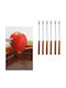 Gabel-Set Obst/Dessert Holz Silber 22cm 6Stück
