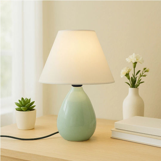 GloboStar Cesta Table Lamp for Socket E27 with Black Shade and Base