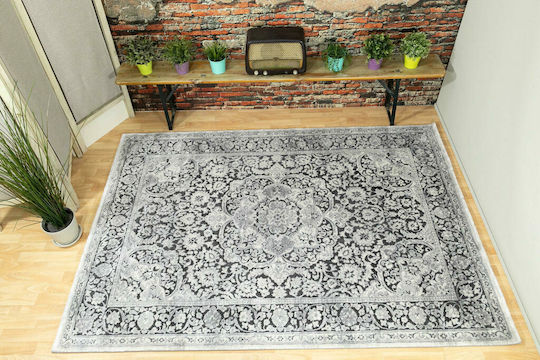Ezzo Verona 9197AZ9 Teppich Rechteckig Synthetisch,Polyester/Cotton/Leather Anthracite