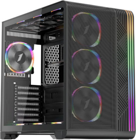 1STPLAYER VT7 Gaming Midi Tower Κουτί Υπολογιστή με Πλαϊνό Παράθυρο Μαύρο