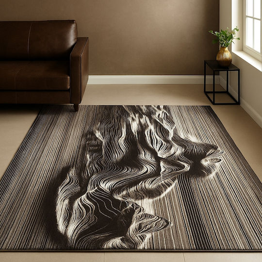Saray Home Vip Teppich Rechteckig Synthetisch,Polyester/Cotton/Leather Brown