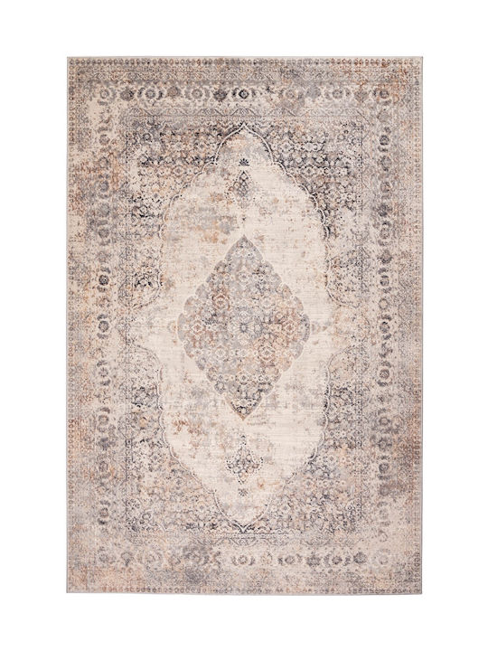 Viokarpet Fanci D173A Teppich Rechteckig Synthetisch,Polyester/Cotton/Leather Light Grey / Vizon
