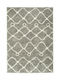 Koulis Carpets 9970A Teppich Rechteckig Zottelig Synthetisch,Polyester/Cotton/Leather Grey