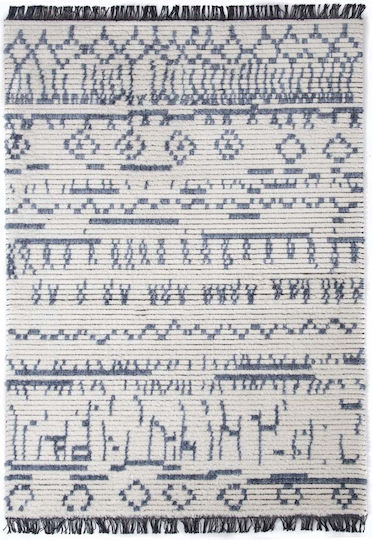 Royal Carpet Iris 191 Rug Rectangular with Fringes Cream / Blue