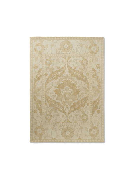 Laura Ashley Newborough Lucrat manual Covor Rectangular Bumbac Pale Gold