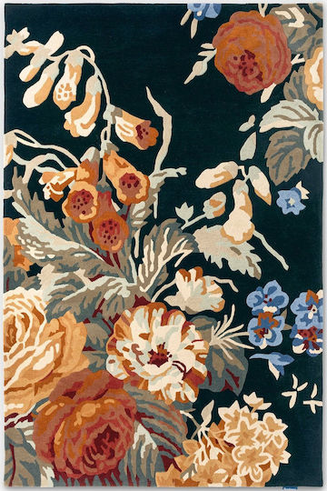 Brink & Campman Stapleton Park Handgefertigt Teppich Rechteckig Wolle 45318 Navy / Burnt Orange